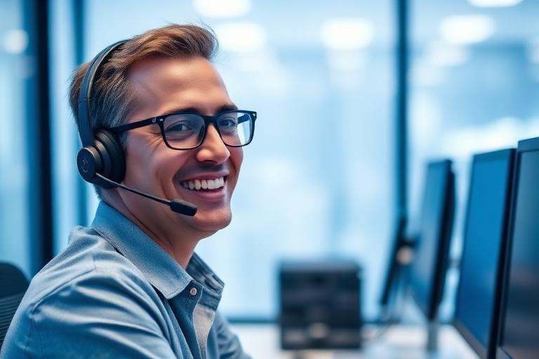 Persönlicher IT-Ansprechpartner mit Headset
